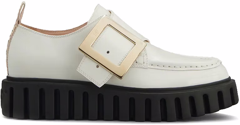 (W) 罗杰·维维亚 Viv' Go-Thick 金属扣白色漆皮乐福鞋 RVW64632110MRKB001 Order (W) 罗杰·维维亚 Viv' Go-Thick 金属扣白色漆皮乐福鞋 RVW64632110MRKB001