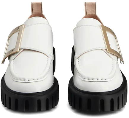 (W) 罗杰·维维亚 Viv' Go-Thick 金属扣白色漆皮乐福鞋 RVW64632110MRKB001 Lookbook (W) 罗杰·维维亚 Viv' Go-Thick 金属扣白色漆皮乐福鞋 RVW64632110MRKB001