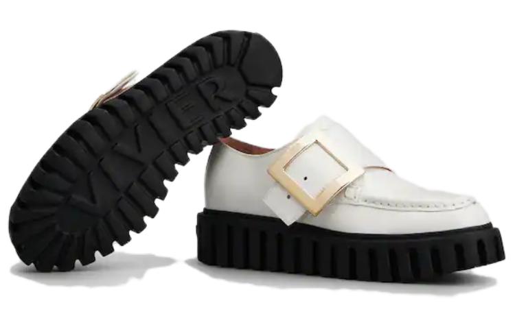 Purchase (W) 罗杰·维维亚 Viv' Go-Thick 金属扣白色漆皮乐福鞋 RVW64632110MRKB001