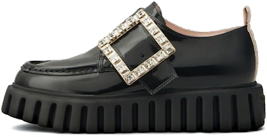 (Women) Roger Vivier Viv' Go-Thick Loafers 'Black Patent Leather Buckle' RVW64632390MRKB999 (Women) Roger Vivier Viv' Go-Thick Loafers 'Black Patent Leather Buckle' RVW64632390MRKB999