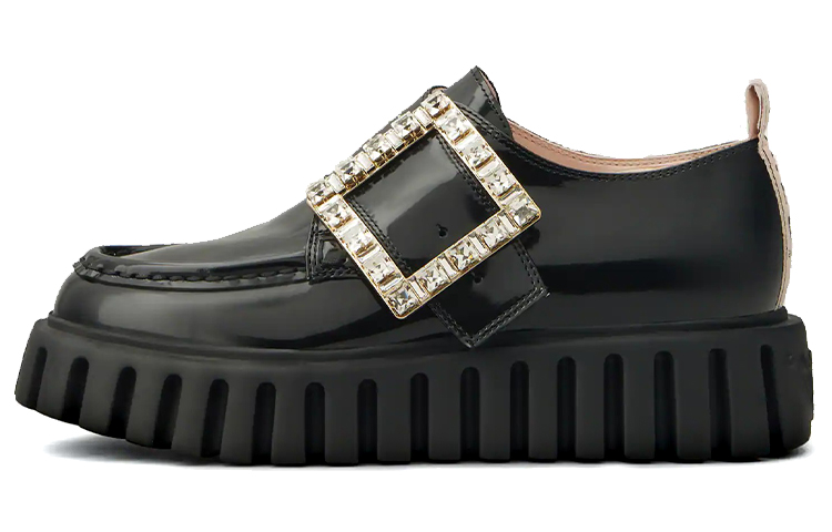 (Women) Roger Vivier Viv' Go-Thick Loafers 'Black Patent Leather Buckle' RVW64632390MRKB999