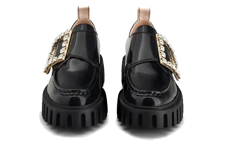 Purchase (W) Roger Vivier Viv' Go-Thick Loafers 'Negro Charol Hebilla' RVW64632390MRKB999