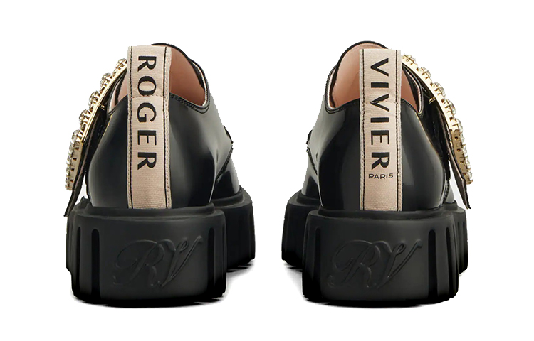 Details for (W) Roger Vivier Viv' Go-Thick Loafers 'Negro Charol Hebilla' RVW64632390MRKB999