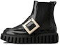 Buy (W) Roger Vivier Viv' Go-Thick 'Buckle Logam Kulit Chelsea Boot Hitam' RVW64634420MRKB999