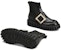 (W) Roger Vivier Viv' Go-Thick 'Buckle Logam Kulit Chelsea Boot Hitam' RVW64634420MRKB999