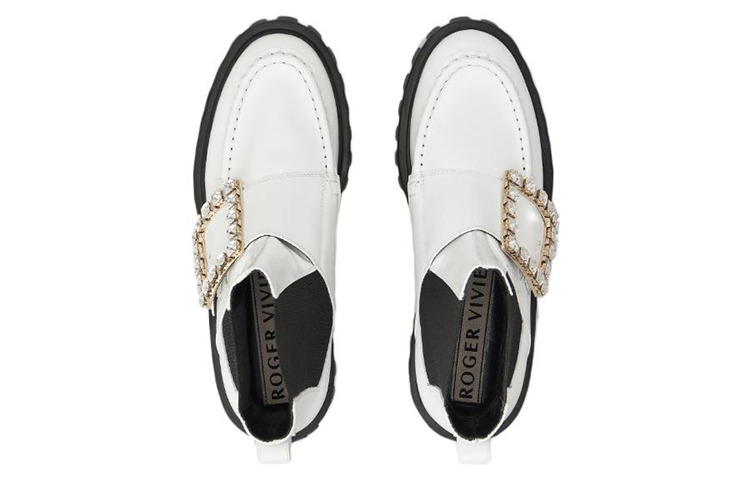 Lookbook (W) Roger Vivier Viv' Go-Thick Boot 'Gesper Metal Kulit Putih' RVW64634440MRKB001