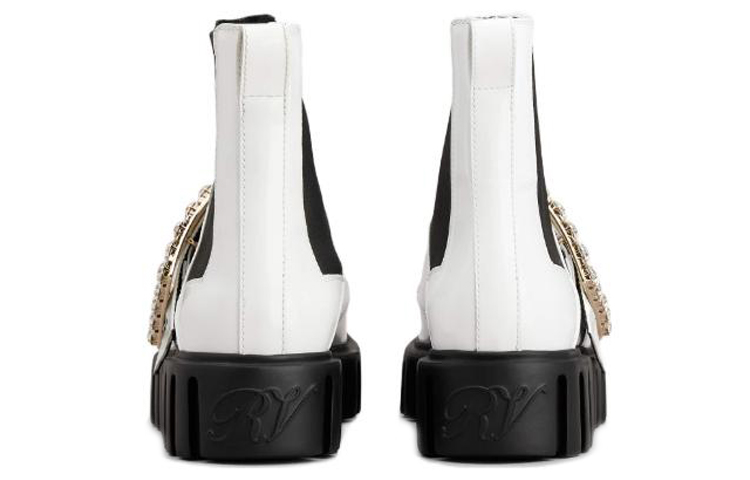 Purchase (W) Roger Vivier Viv' Go-Thick Boot 'Gesper Metal Kulit Putih' RVW64634440MRKB001