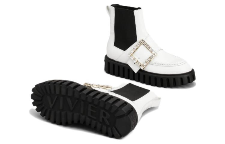 Details for (W) Roger Vivier Viv' Go-Thick Boot 'Gesper Metal Kulit Putih' RVW64634440MRKB001