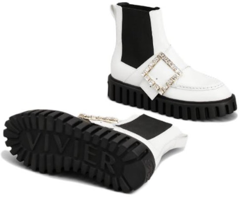 (W) ロジェヴィヴィエ ヴィヴ ゴーシック チェルシーブーツ 白 パテントレザー RVW64634440MRKB001 Details for (W) ロジェヴィヴィエ ヴィヴ ゴーシック チェルシーブーツ 白 パテントレザー RVW64634440MRKB001