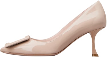 (Women) Roger Vivier Viv' In The City Stiletto Heels 'Light Pink Patent Pointed Toe Buckle' RVW61830690D1PC211 (Women) Roger Vivier Viv' In The City Stiletto Heels 'Light Pink Patent Pointed Toe Buckle' RVW61830690D1PC211