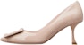 (W) Roger Vivier Viv' In The City Stiletto 'Pink Patent Toe Runcing Buckle' RVW61830690D1PC211