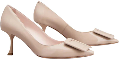 Lookbook 羅傑·維維亞 Roger Vivier Viv' In the City 漆皮 尖頭搭扣 細跟 高跟鞋 6.5cm 女款 淺粉色