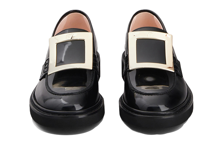 Shop (W) Roger Vivier Viv' Rangers 'Loafers con Hebilla Negra' RVW54825190MRKB999