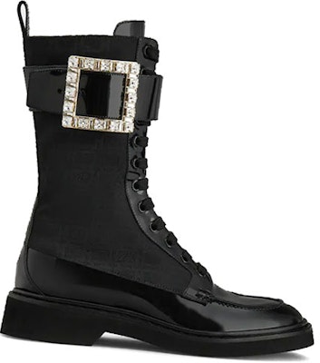 (Women) Roger Vivier Viv' Rangers 'Black Crystal Buckle Mid-Top' RVW54832040R9ZB999 Order (Women) Roger Vivier Viv' Rangers 'Black Crystal Buckle Mid-Top' RVW54832040R9ZB999