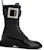 (W) Roger Vivier Viv' Rangers 'Black Crystal Buckle Mid-Top' Hitam Kristal Tengah. RVW54832040R9ZB999