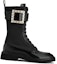 Order (W) Roger Vivier Viv' Rangers 'Black Crystal Buckle Mid-Top' Hitam Kristal Tengah. RVW54832040R9ZB999