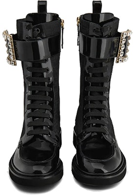 (Women) Roger Vivier Viv' Rangers 'Black Crystal Buckle Mid-Top' RVW54832040R9ZB999 Lookbook (Women) Roger Vivier Viv' Rangers 'Black Crystal Buckle Mid-Top' RVW54832040R9ZB999