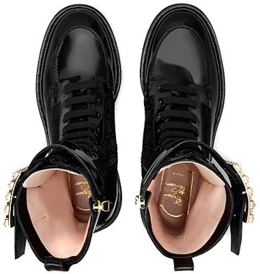 (Women) Roger Vivier Viv' Rangers 'Black Crystal Buckle Mid-Top' RVW54832040R9ZB999 Shop (Women) Roger Vivier Viv' Rangers 'Black Crystal Buckle Mid-Top' RVW54832040R9ZB999