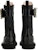 (W) Roger Vivier Viv' Rangers 'Black Crystal Buckle Mid-Top' Hitam Kristal Tengah. RVW54832040R9ZB999