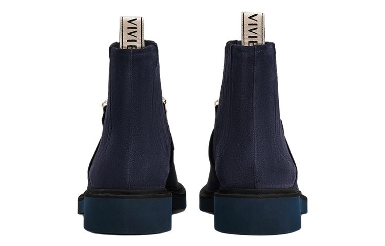 (W) Roger Vivier Viv' Rangers 'Blue Crystal Buckle Suede Chelsea' 圖 4
