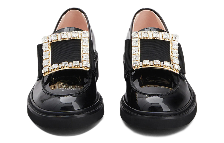 Lookbook (W) Roger Vivier Viv' Rangers 'Sepatu Buckle Loafers Hitam' RVW54825880D1PB999
