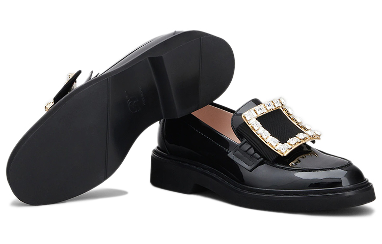 Details for (W) Roger Vivier Viv' Rangers 'Sepatu Buckle Loafers Hitam' RVW54825880D1PB999