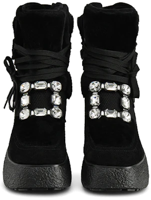 (W) Roger Vivier Viv'' Rangers ''Buckle Velvet Leren Platformlaarzen Zwart'' RVW64232100QOTB999 Lookbook (W) Roger Vivier Viv'' Rangers ''Buckle Velvet Leren Platformlaarzen Zwart'' RVW64232100QOTB999