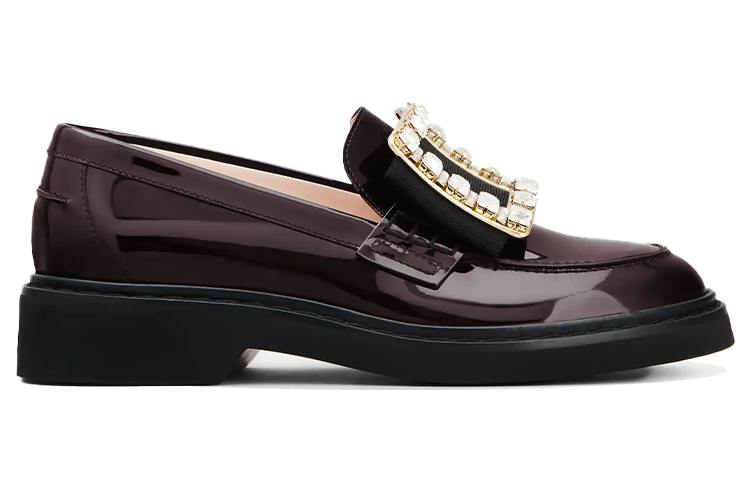 (W) Roger Vivier Viv' Rangers 'Burgundy Buckle Loafers' 圖 2