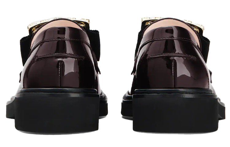(W) Roger Vivier Viv' Rangers 'Burgundy Buckle Loafers' 圖 5