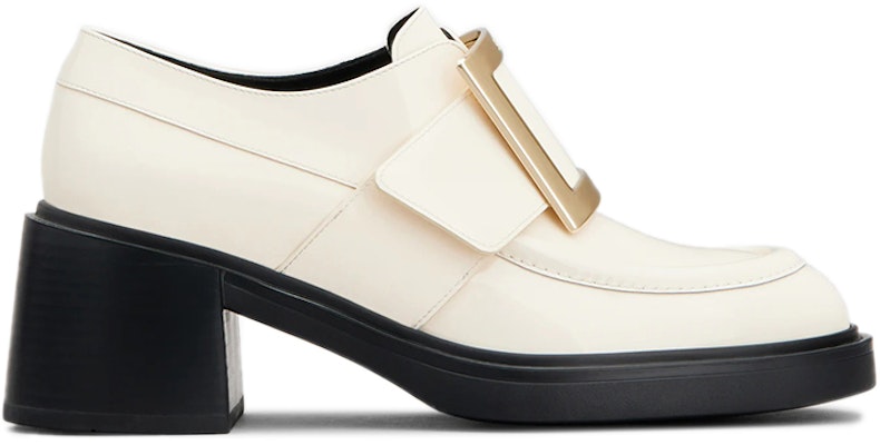 (W) Roger Vivier Viv' Rangers 'Metallic Buckle Patent Cream' - Krim Paten Gesper Metalik RVW59829340D1PC019 Order (W) Roger Vivier Viv' Rangers 'Metallic Buckle Patent Cream' - Krim Paten Gesper Metalik RVW59829340D1PC019