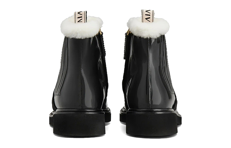 (W) Roger Vivier Viv' Rangers 'Patent Leather Metal Buckle Fur Black' 圖 4