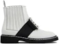 Order (W) Roger Vivier Viv'' Rangers ''Bestickte Leder-Stiefelette mit Nieten Weiß'' RVW54830210MRKB001