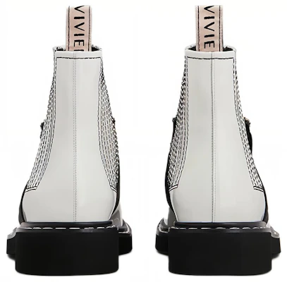 (W) Roger Vivier Viv'' Rangers ''Bestickte Leder-Stiefelette mit Nieten Weiß'' RVW54830210MRKB001 Purchase (W) Roger Vivier Viv'' Rangers ''Bestickte Leder-Stiefelette mit Nieten Weiß'' RVW54830210MRKB001