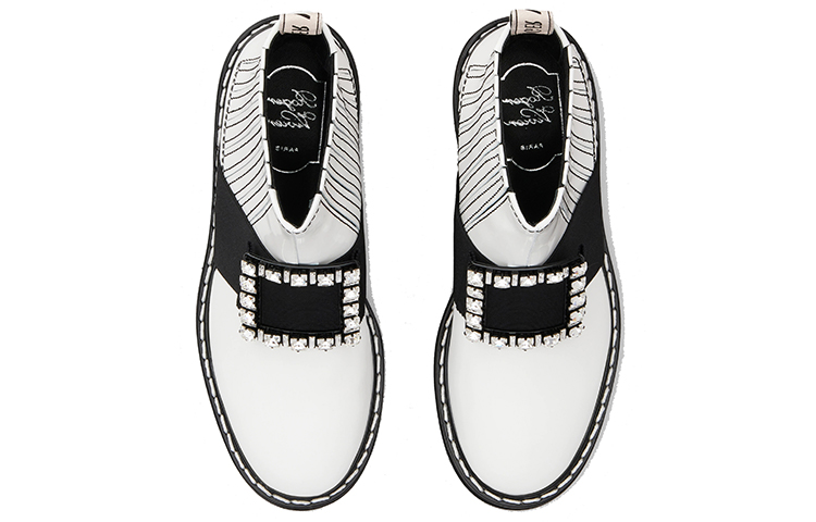 (W) Roger Vivier Viv' Rangers 'White Studded Embroidered Leather Ankle Boot' 圖 4