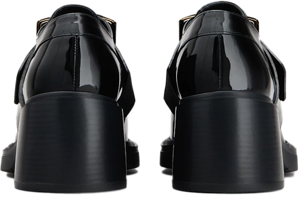 (W) Roger Vivier Viv' Rangers 金属扣时尚黑色高跟乐福鞋 RVW59829340D1PB999 Purchase (W) Roger Vivier Viv' Rangers 金属扣时尚黑色高跟乐福鞋 RVW59829340D1PB999