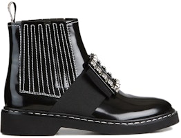 (W) ロジェヴィヴィエ ビブ レンジャーブーツ クリスタルバックル ブラックレザー RVW54830210MRKB999 Order (W) ロジェヴィヴィエ ビブ レンジャーブーツ クリスタルバックル ブラックレザー RVW54830210MRKB999