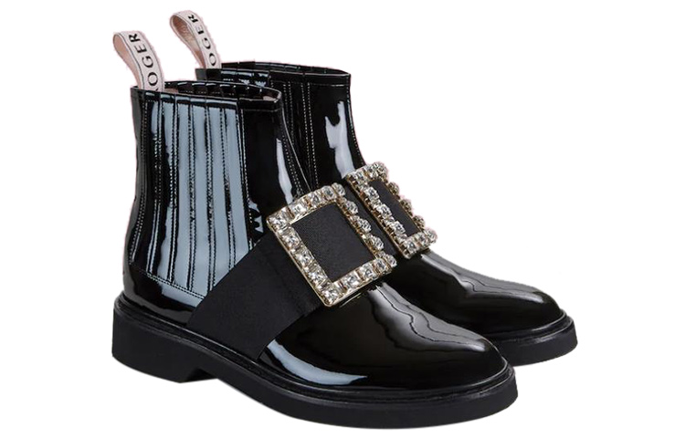 Shop (W) Boot Chelsea Roger Vivier Viv' Rangers 'Hitam' RVW54825210D1PB999