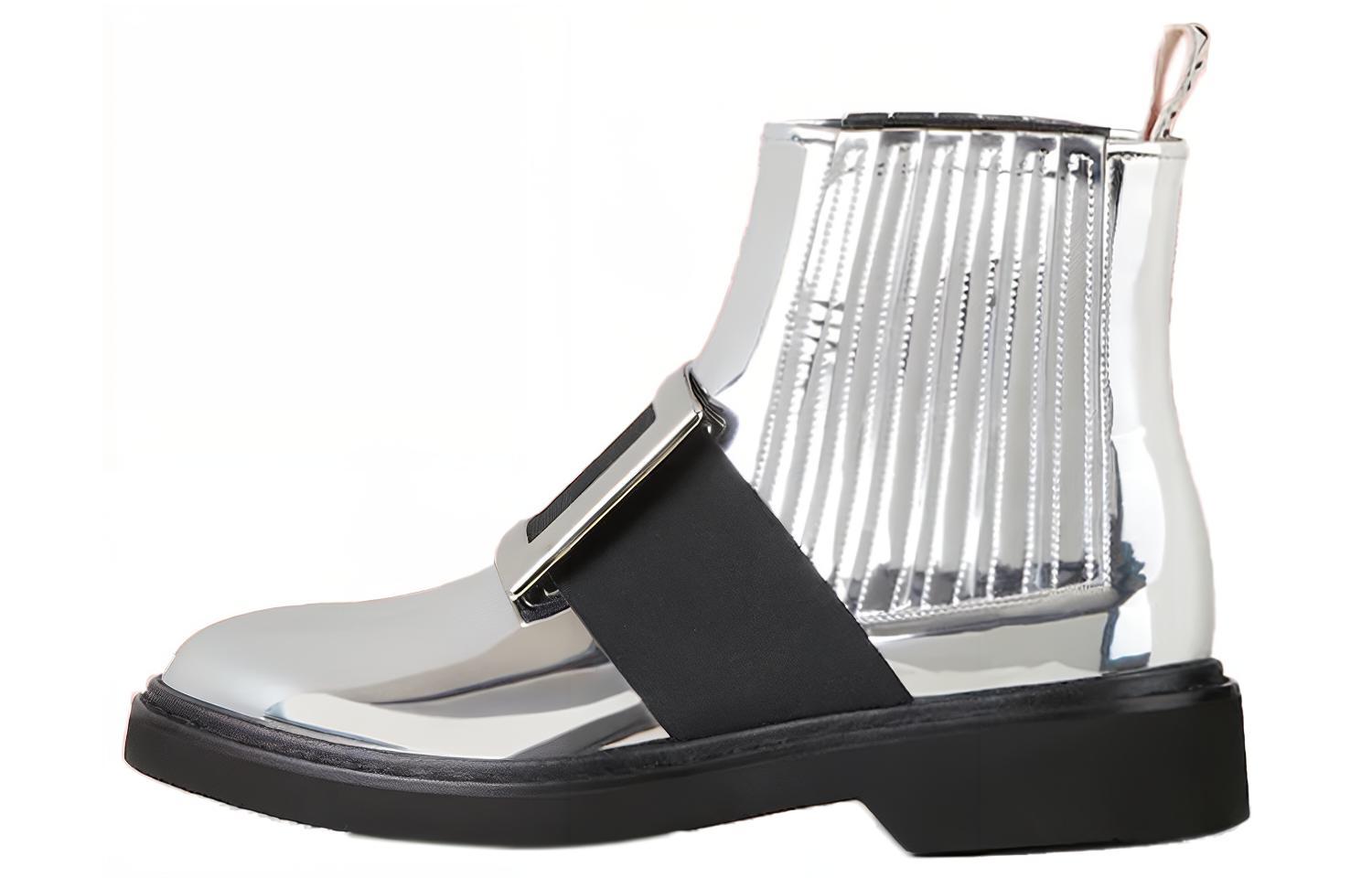 (W) Roger Vivier Viv' Rangers Chelsea Boot 'Silver'