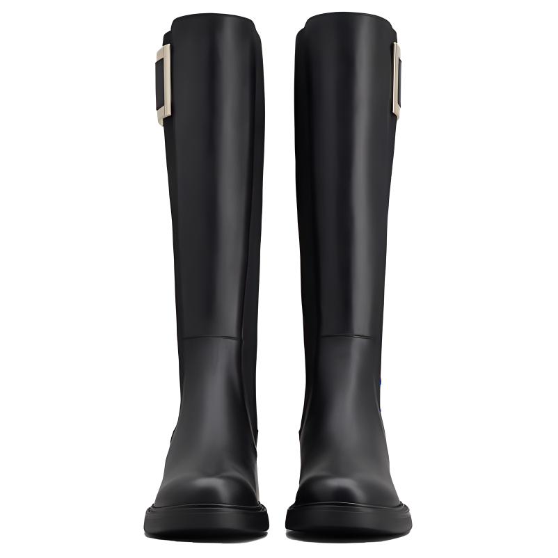 Lookbook (W) Roger Vivier Viv'' Rangers Leren Hoge Chelsea Boots met Ronde Neus ''Zwart'' RVW59835920SOAB999