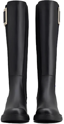 (W) Roger Vivier Viv'' Rangers Leren Hoge Chelsea Boots met Ronde Neus ''Zwart'' RVW59835920SOAB999 Lookbook (W) Roger Vivier Viv'' Rangers Leren Hoge Chelsea Boots met Ronde Neus ''Zwart'' RVW59835920SOAB999