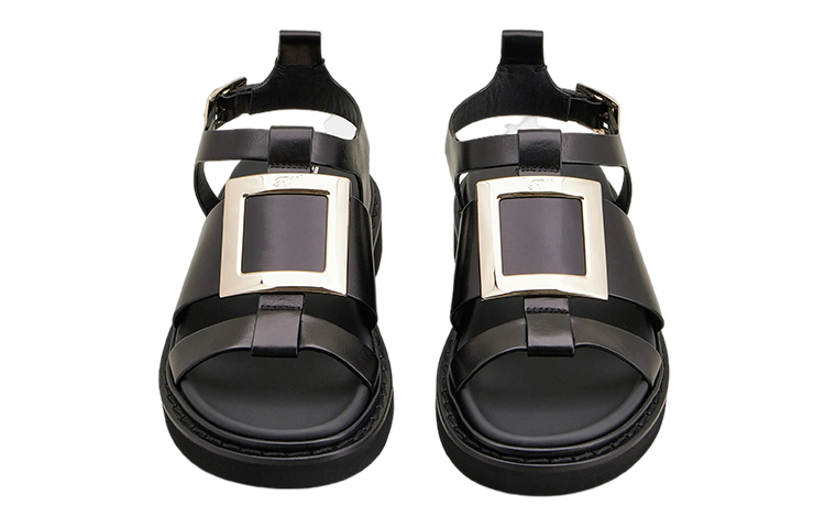 Order (W) 로저 비비에 비브 레인저 가죽 샌들 '블랙 메탈 버클' RVW64031520BSSB999