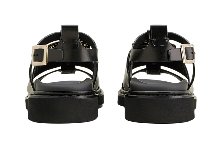 Lookbook (W) 로저 비비에 비브 레인저 가죽 샌들 '블랙 메탈 버클' RVW64031520BSSB999