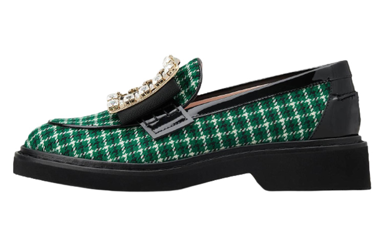 (W) Roger Vivier Viv' Rangers Loafer 'Black Green'