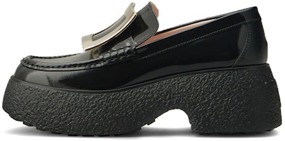 (Women) Roger Vivier Viv' Rangers Loafer 'Black Metal Buckle' RVW64232090MRKB999 (Women) Roger Vivier Viv' Rangers Loafer 'Black Metal Buckle' RVW64232090MRKB999