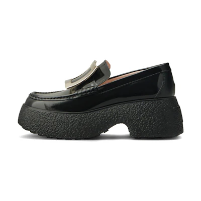 (W) Roger Vivier Viv' Rangers Loafer 'Black Metal Buckle'