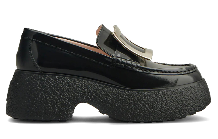 Order Roger Vivier Viv' Rangers 金屬扣厚底樂福鞋 女款 黑色