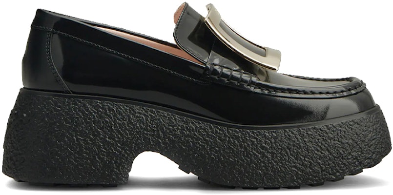 Roger Vivier Viv' Rangers 金屬扣厚底樂福鞋 女款 黑色 Order Roger Vivier Viv' Rangers 金屬扣厚底樂福鞋 女款 黑色