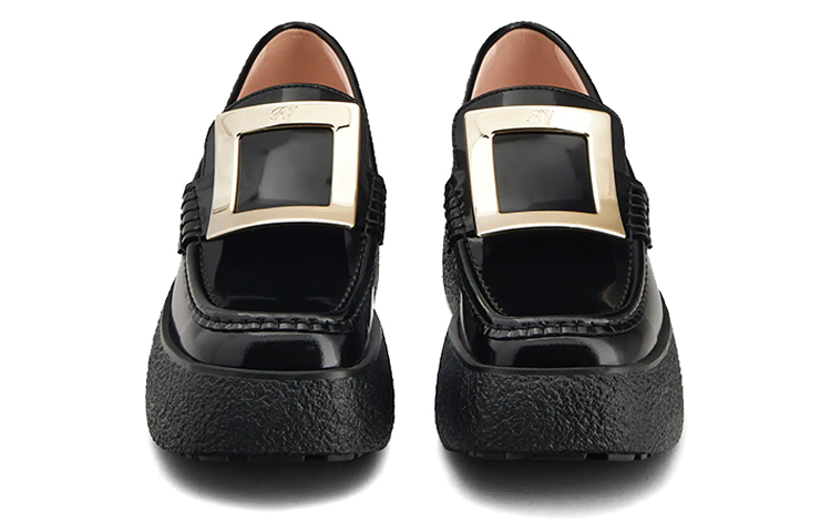 Lookbook Roger Vivier Viv' Rangers 金屬扣厚底樂福鞋 女款 黑色