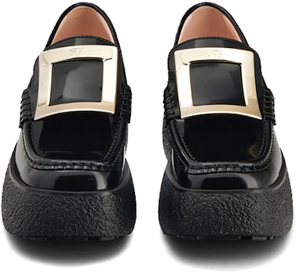 Roger Vivier Viv' Rangers 金屬扣厚底樂福鞋 女款 黑色 Lookbook Roger Vivier Viv' Rangers 金屬扣厚底樂福鞋 女款 黑色