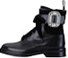 Buy (W) Roger Vivier Viv' Rangers Strass 'Sepatu Bot Kulit Hitam Gesper' RVW49922980421B999